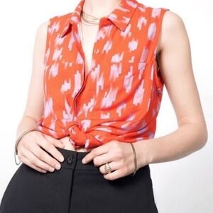 Silver Wildfang Piped Empower Sleeveless Shirt